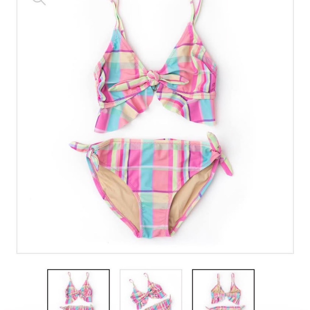 Colorful Striped Kids Bikini